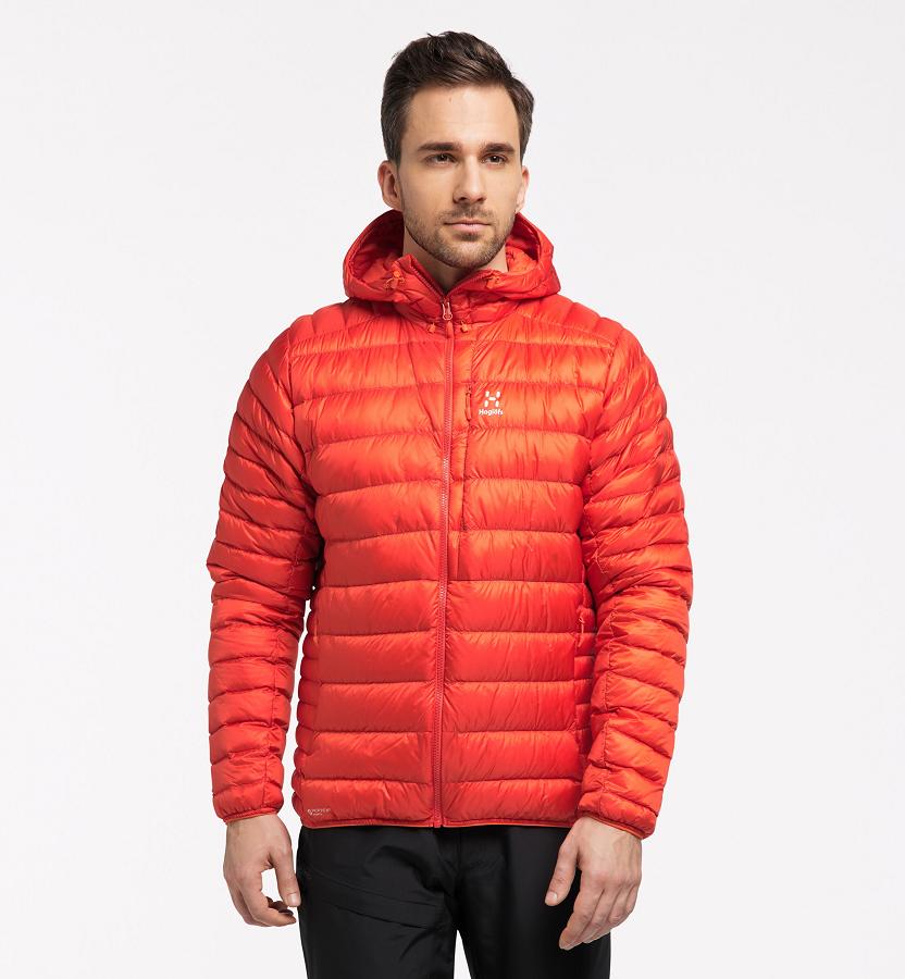 Haglöfs Mens Roc Down Jacket Red New Zealand 86234APIX